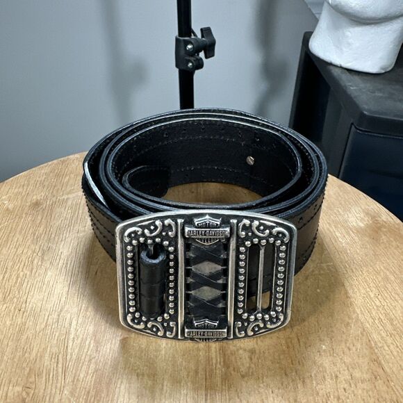 Harley Davidson Leather Belt Embossed W/ Buckle Women’s Size XL main image 5